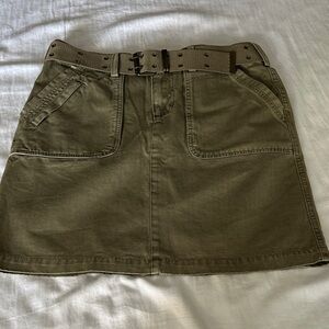 NWOT Gramicci Olive Green Belted Women's Skirt SZ: 8